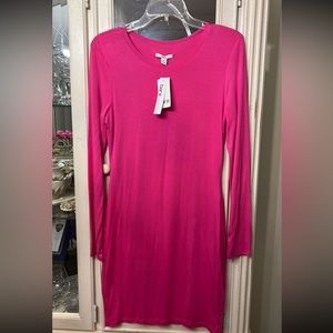 New 💕 Bar III pink Long sleeve body con dress.